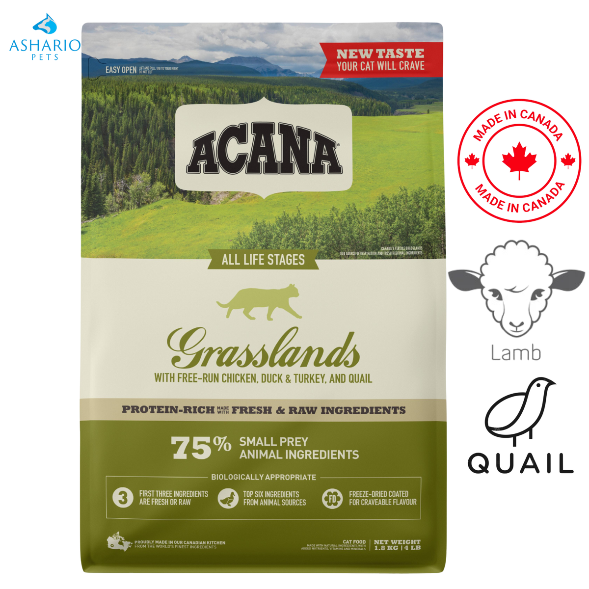 Acana - Grasslands Dry Cat Food
