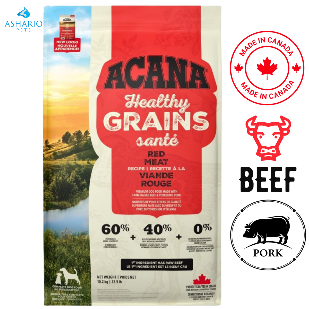 Acana - Healthy Grains Ranch-Raised Red Meat Dry Dog Food