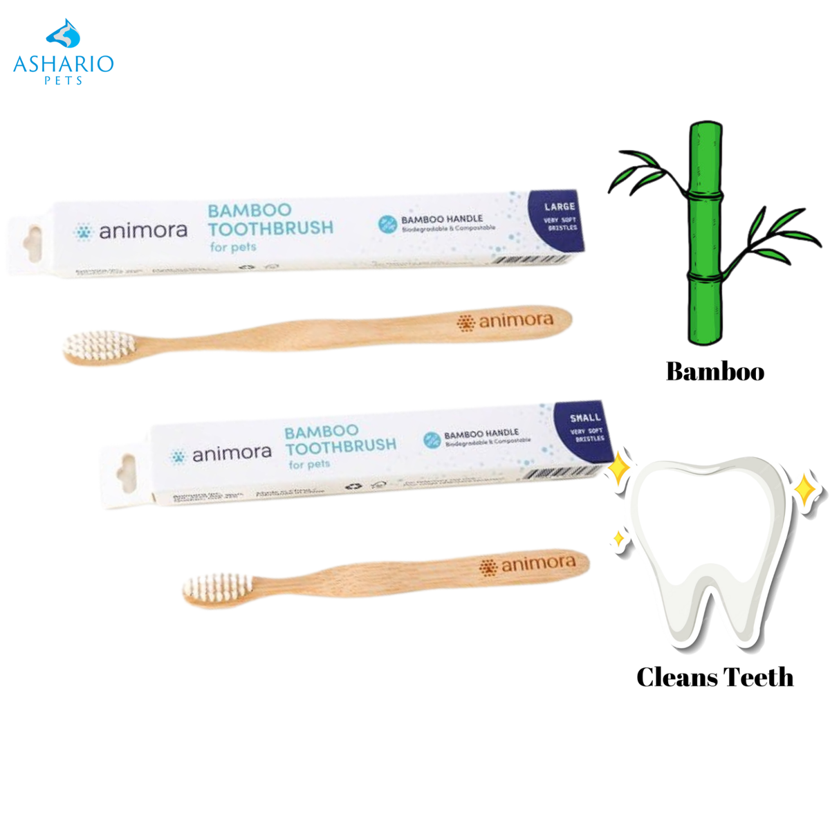 Animora - Bamboo Angled Toothbrush