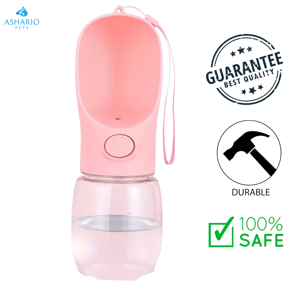 Ashario Pets - Portable Pets Water Bottle Dispenser