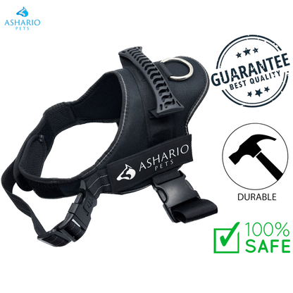 Ashario Pets - "TactiHarness" Reflective No-Pull Design Harness - S