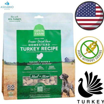 Open Farm - Grain Free Homestead Turkey Freeze Dried Dog Food