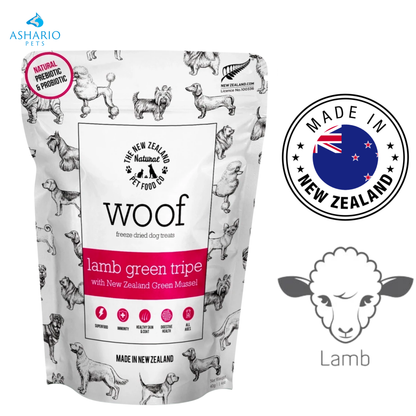NZPF Woof - Lamb Green Tripe with Green Lipped Mussels Freeze Dried Dog Treats