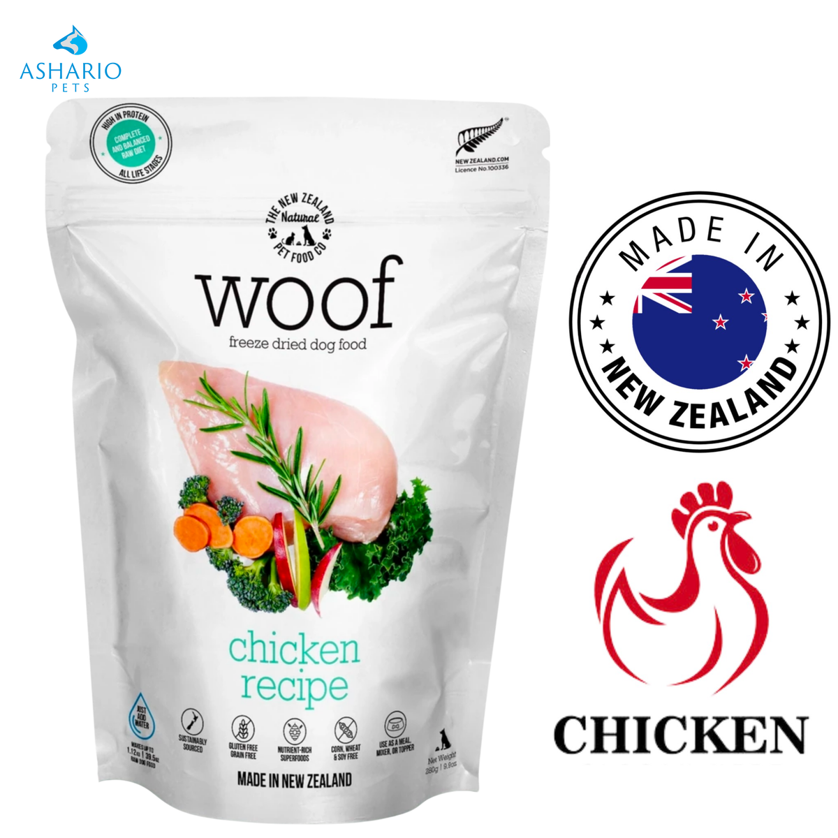 NZPF Woof - Chicken Freeze Dried Dog Treats