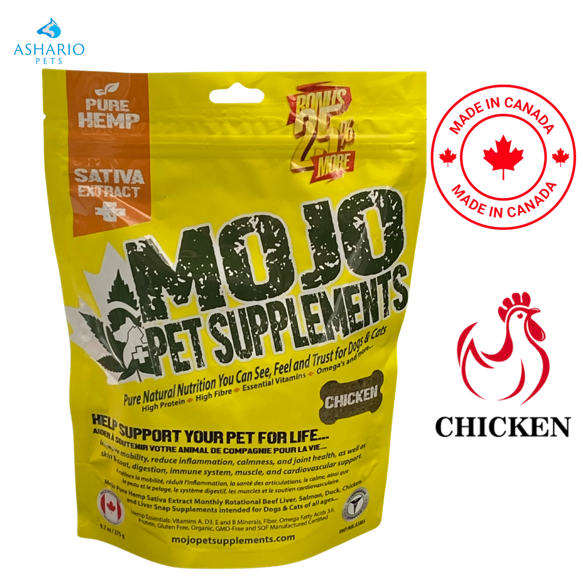 MOJO Pet Supplements - Chicken Flavoured Hemp Treats