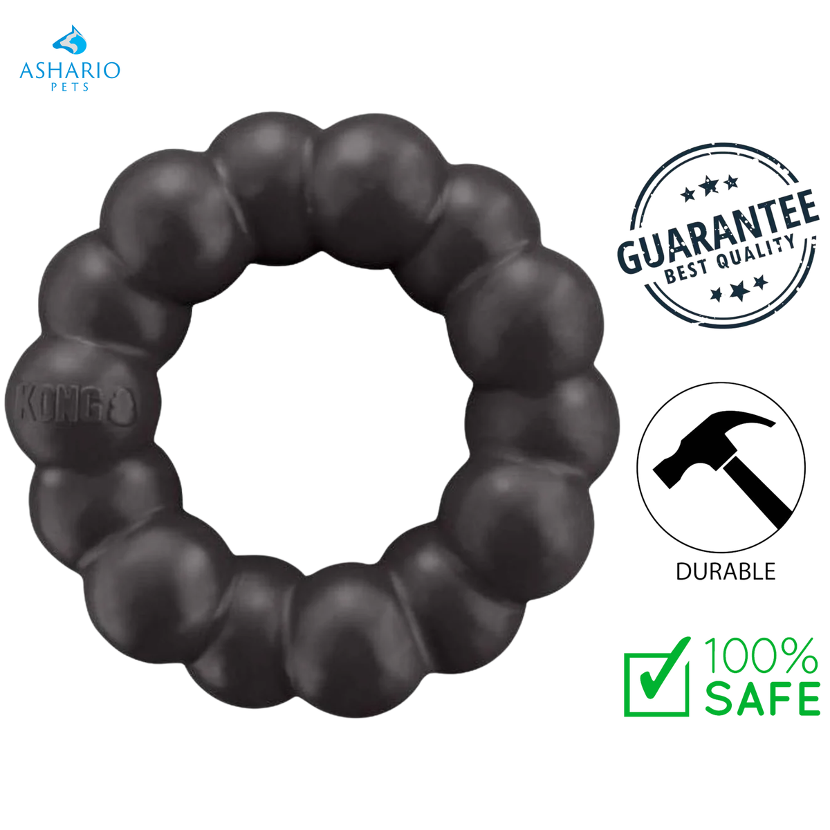 KONG - Black Extreme Ring Dog Toy