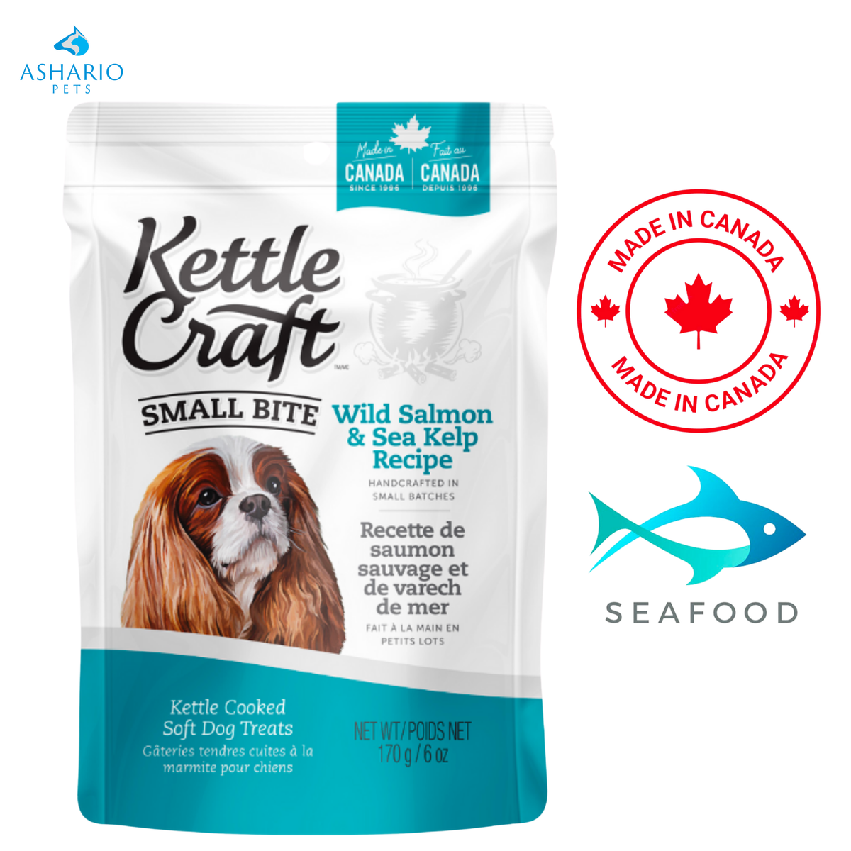Kettle Craft - Wild Salmon And Sea Kelp Small Bite Dog Treats
