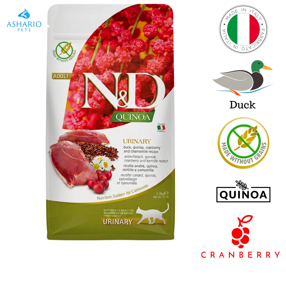 Farmina - Urinary Duck & Quinoa Dry Cat Food