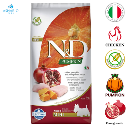 Farmina - Pumpkin Chicken & Pomegranate Adult Mini Dry Dog Food