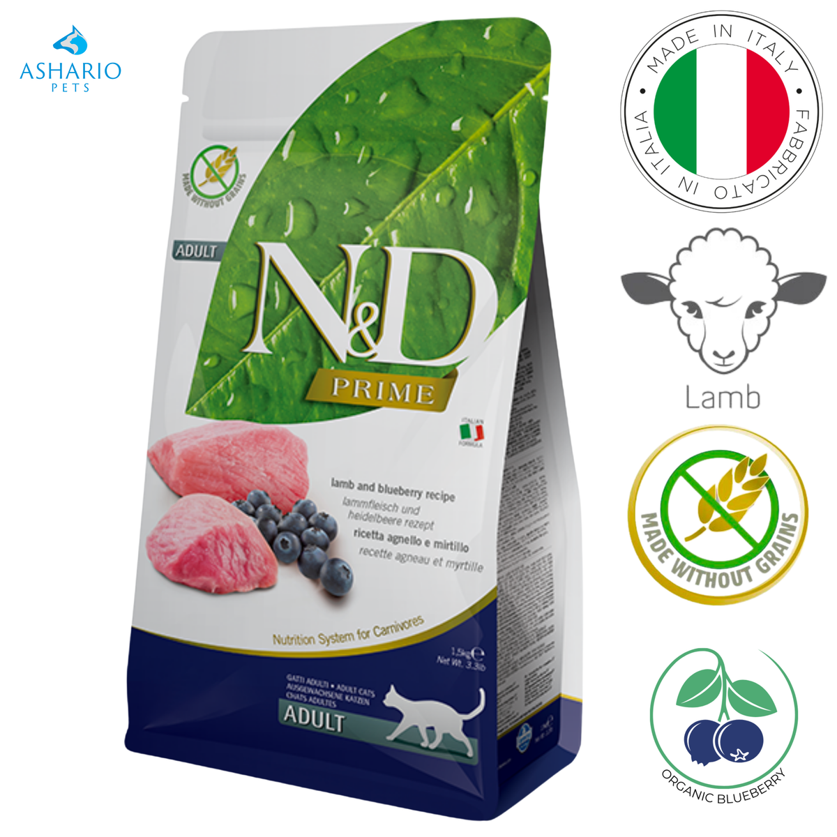 Farmina - Lamb & Blueberry Dry Cat Food