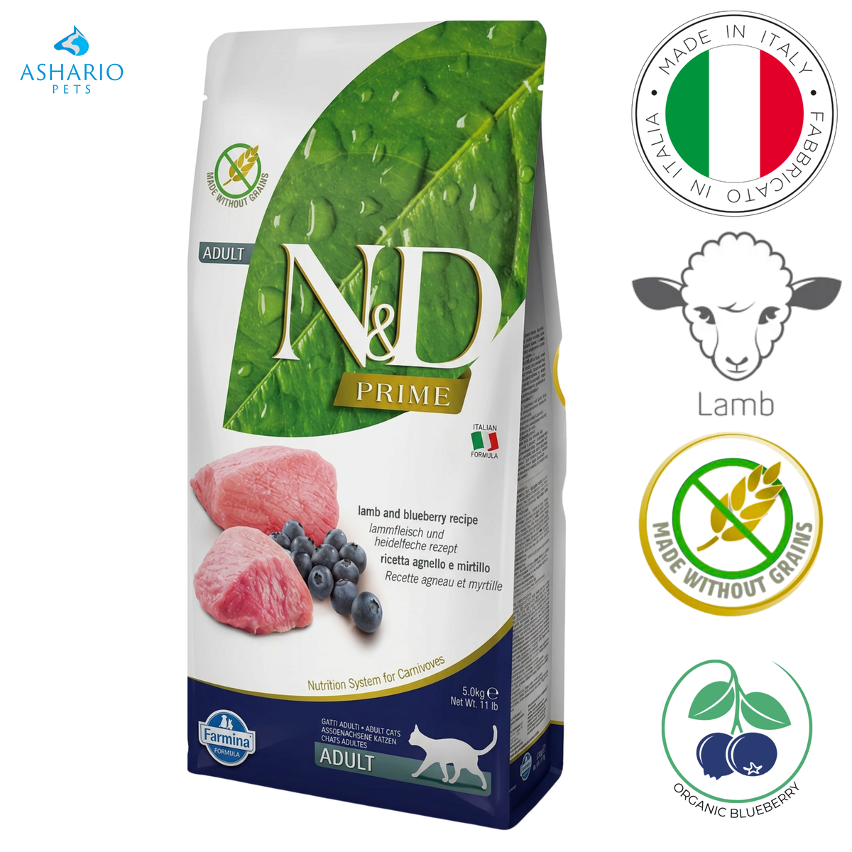 Farmina - Lamb & Blueberry Dry Cat Food