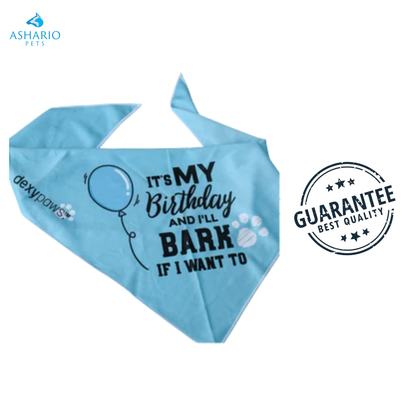 Dexypaws - Birthday Bandana "It'S My Birthday I'Ll Bark If I Want To"