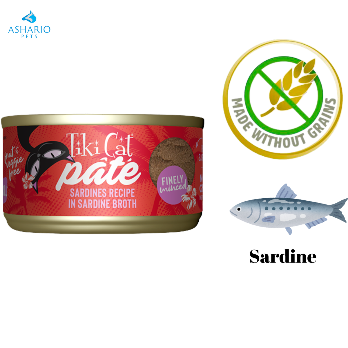 Tiki Cat - Sardines in Sardine Broth Pate Canned Cat Food