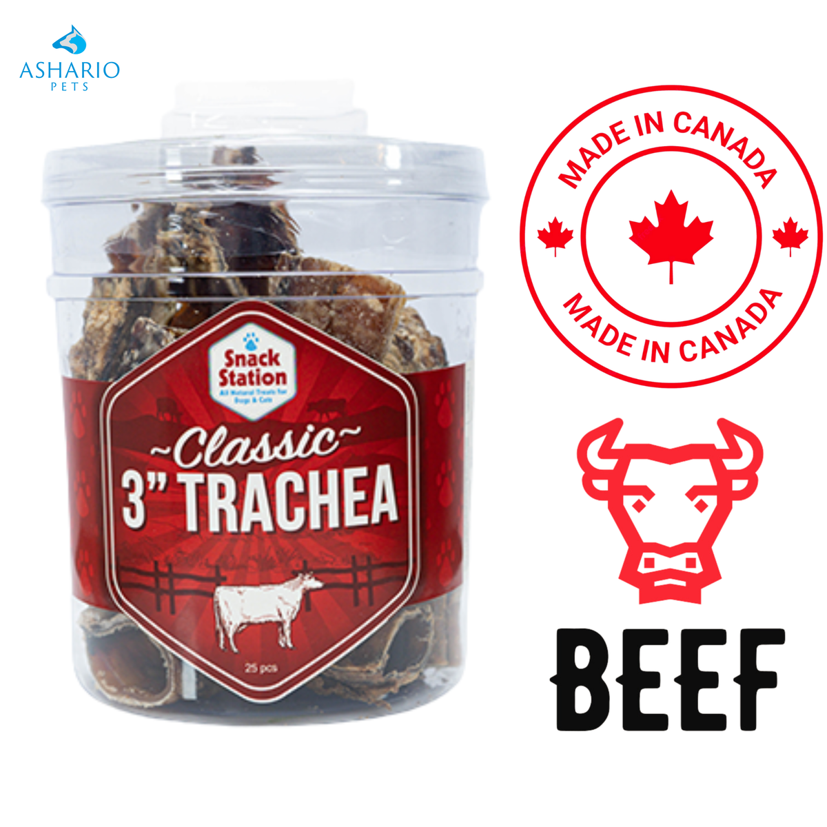This & That - Classic 3" Beef Trachea Dog Treats
