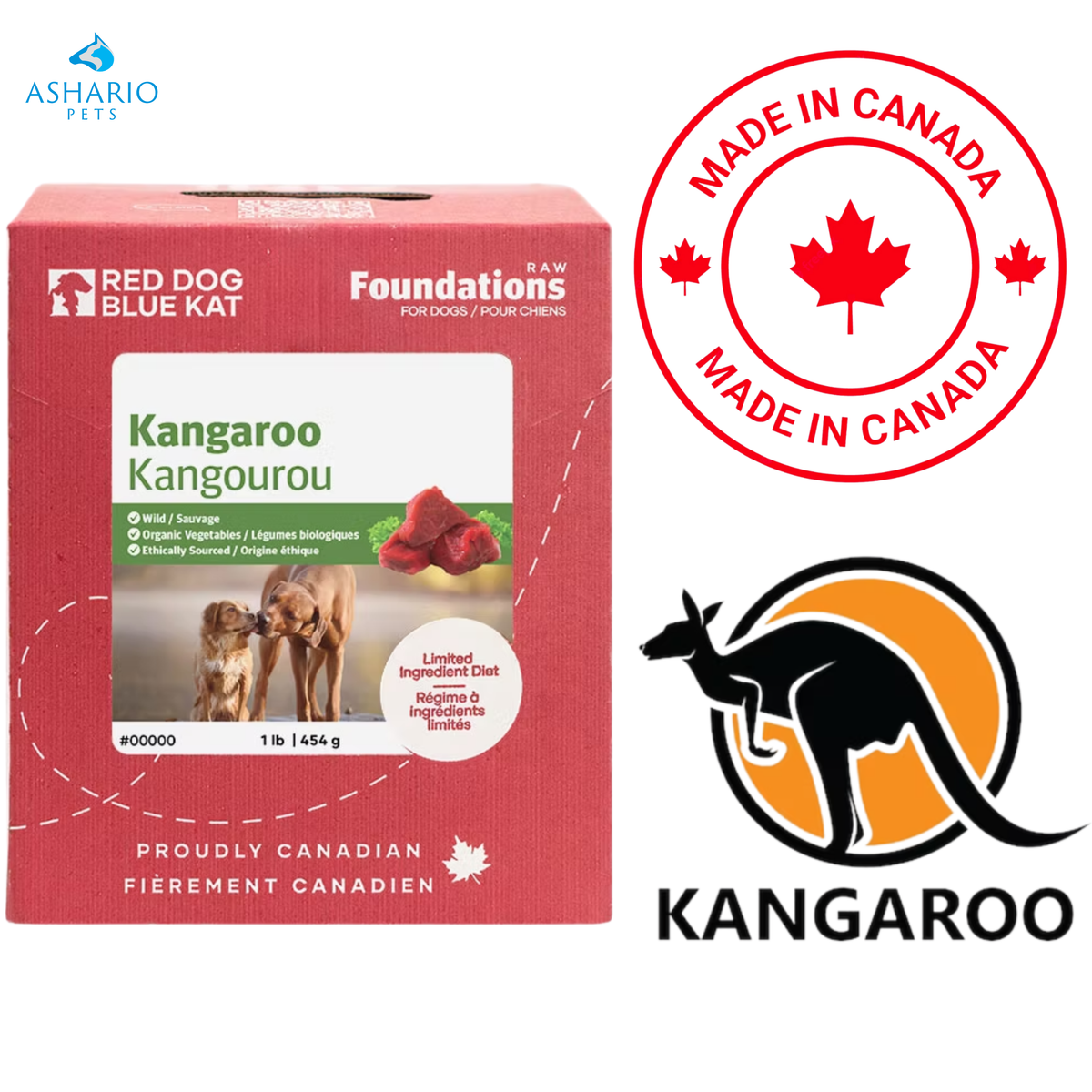 Red Dog Blue Kat - Foundations Kangaroo Raw Dog Food