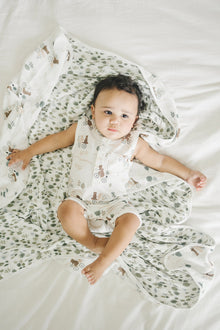 Baby Muslin Quilt in Tanboocel® Bamboo Viscose - Bears on Bikes