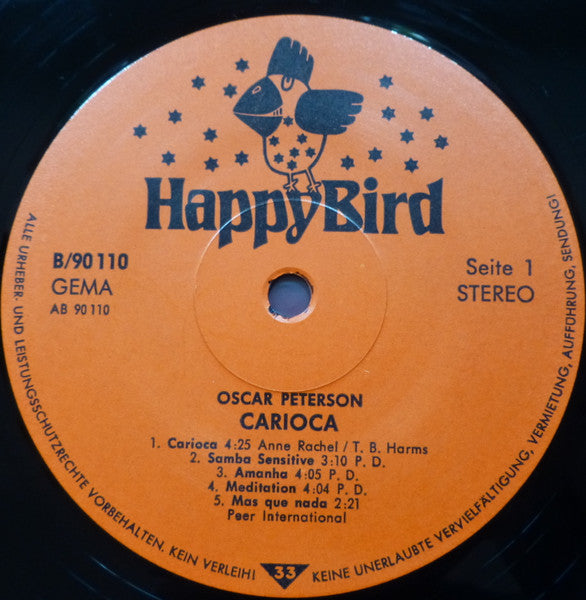 Oscar Peterson – Carioca – Premier pressage allemand