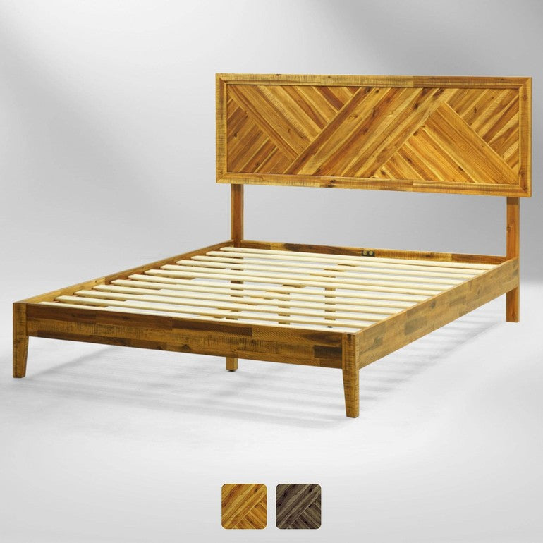 Cadre de lit plateforme en bois Sierra Deluxe