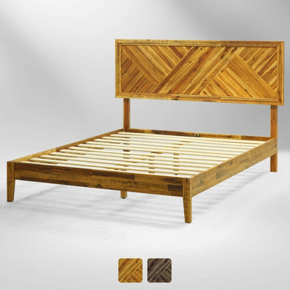 Cadre de lit plateforme en bois Sierra Deluxe