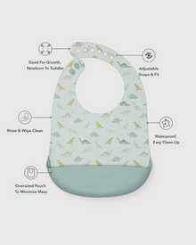 Silicone Bib Printed - Dino Friends