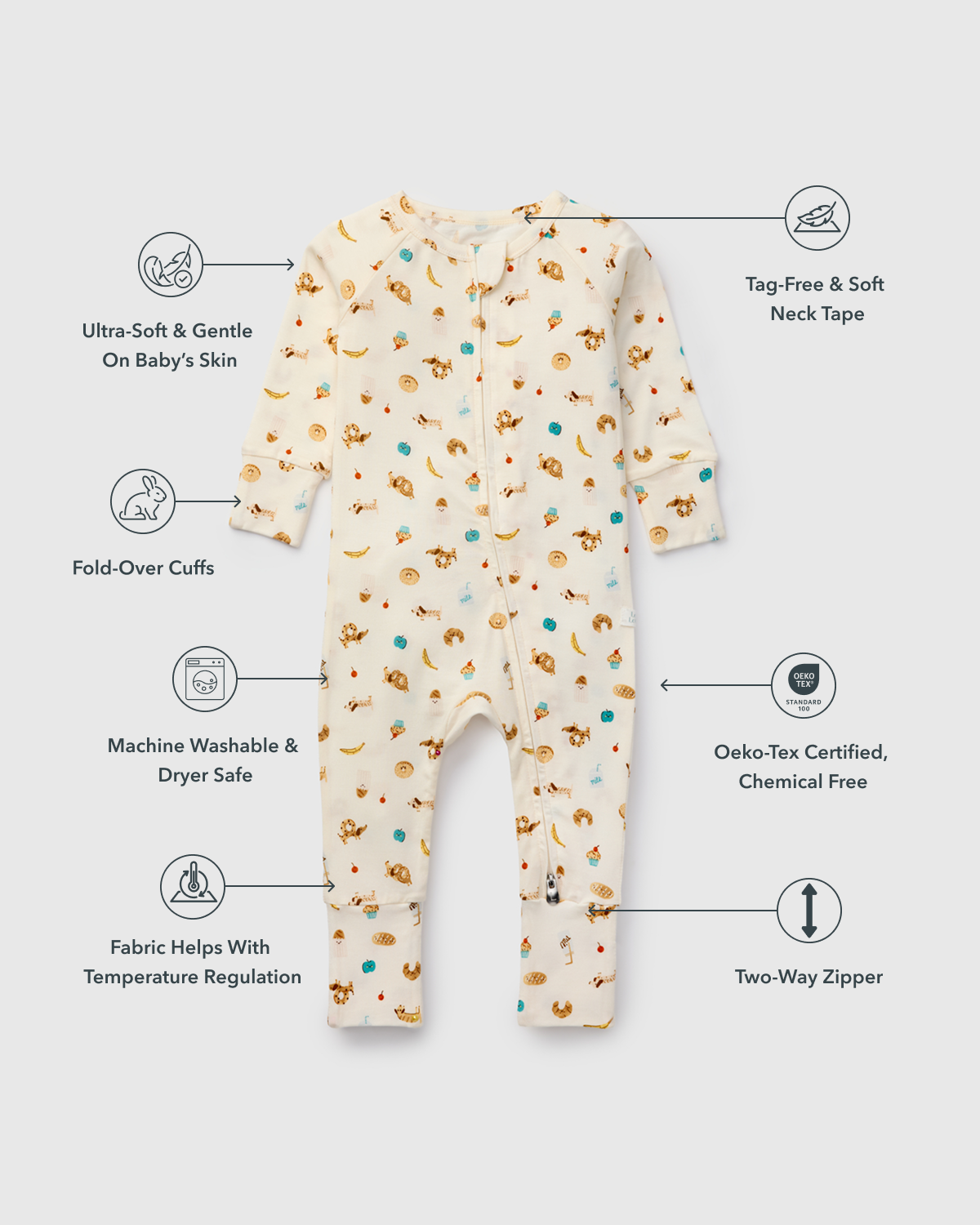 Baby Sleeper TENCEL™ - French Breakfast
