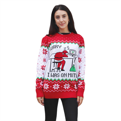Sleepy Santa On Mute Sweater
