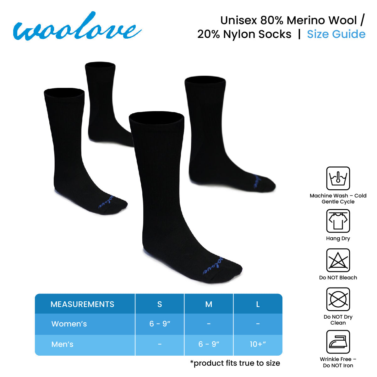 Chaussettes en laine mérinos — Paquet de 2, unisexe