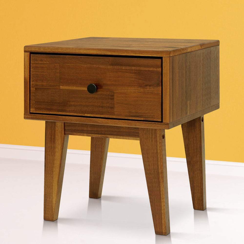 Table de chevet Sofia à 1 tiroir en bois massif