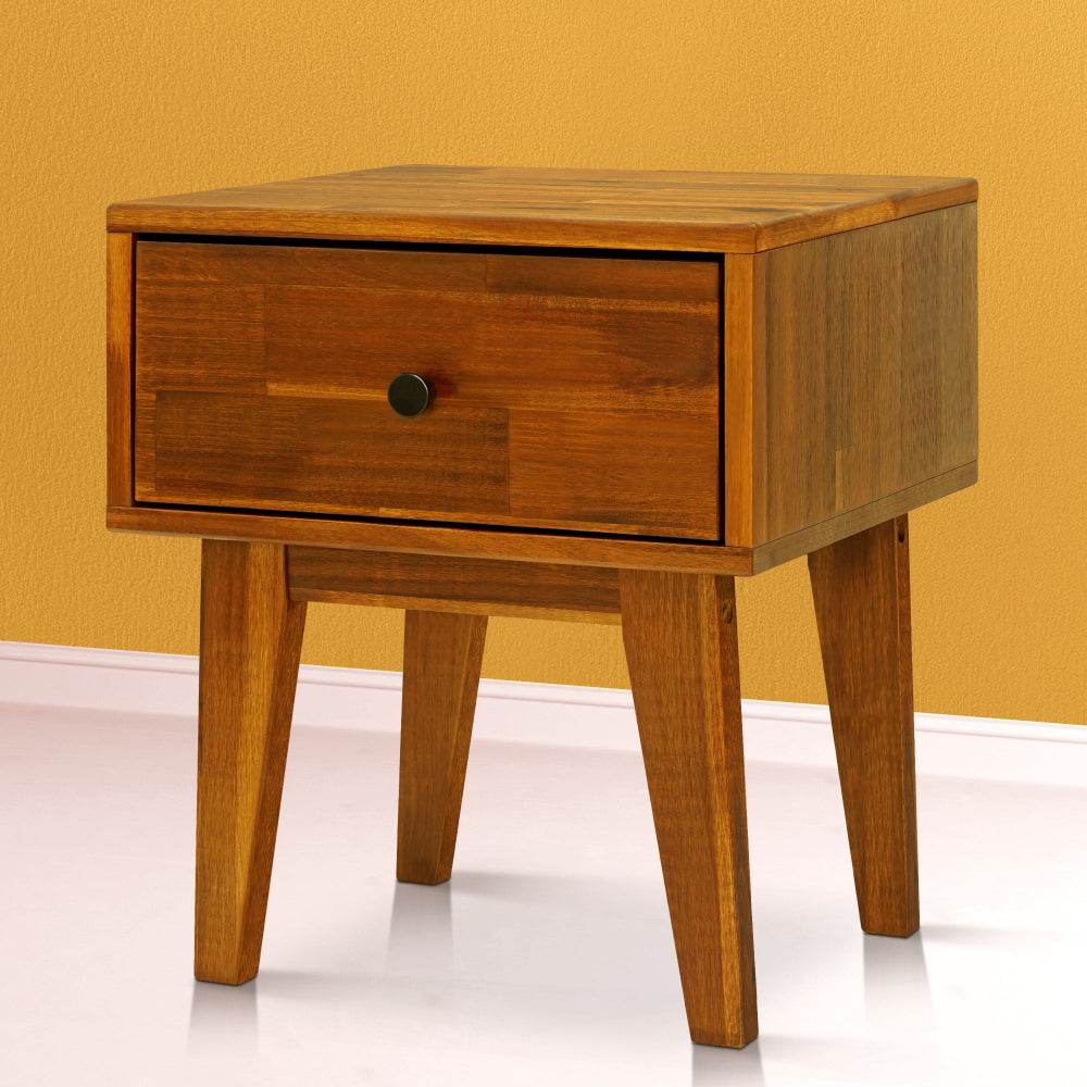 Table de chevet Sofia à 1 tiroir en bois massif