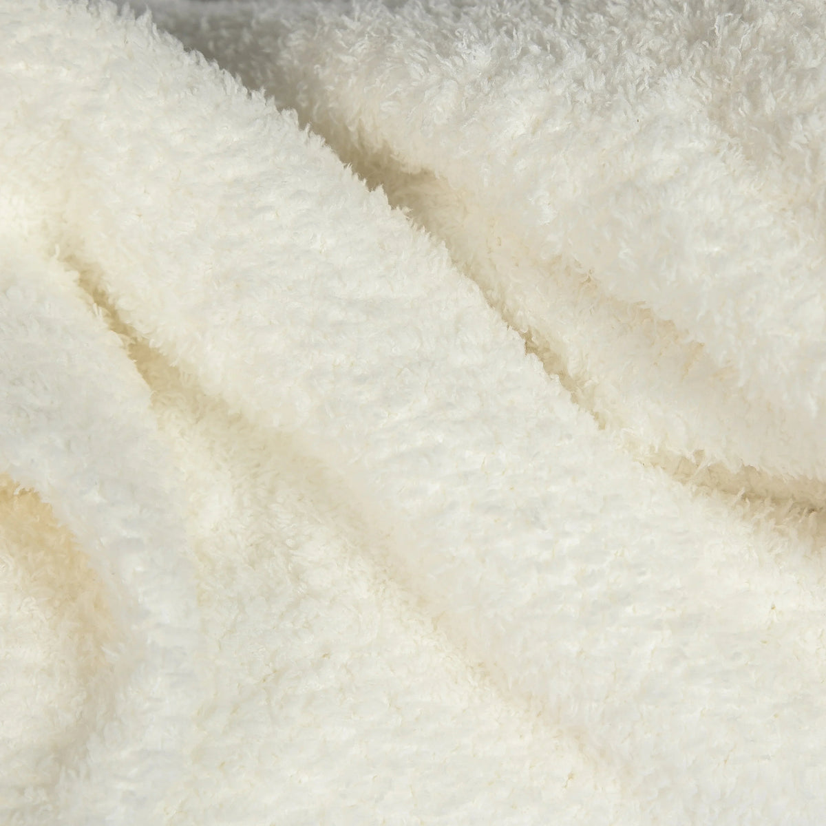 White Solid Double Layered Extended Throw