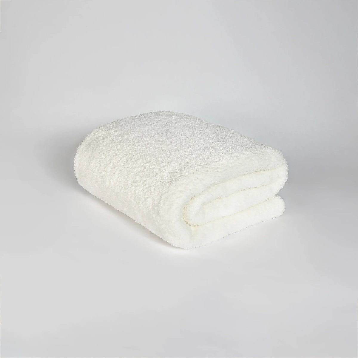 White Solid Double Layered Throw
