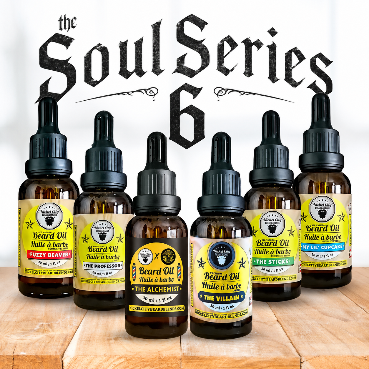 Ensemble Collector Suprême SoulSeries | 5 Huiles à Barbe + 5 Cartes Scintillantes Dorées (Édition Limitée)