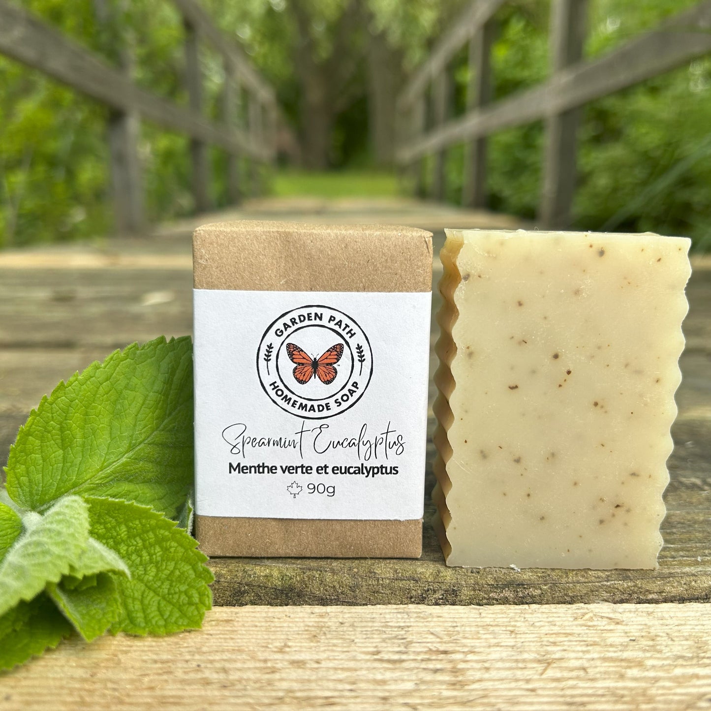 Savon en pain Menthe verte Eucalyptus | Huiles essentielles et ingrédients 100% naturels