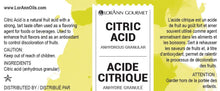 Acide citrique (granulaire anhydre) - Ingrédients spécialisés - Sac de 16 oz - Livraison gratuite au Canada pour les commandes de plus de 199 CAD