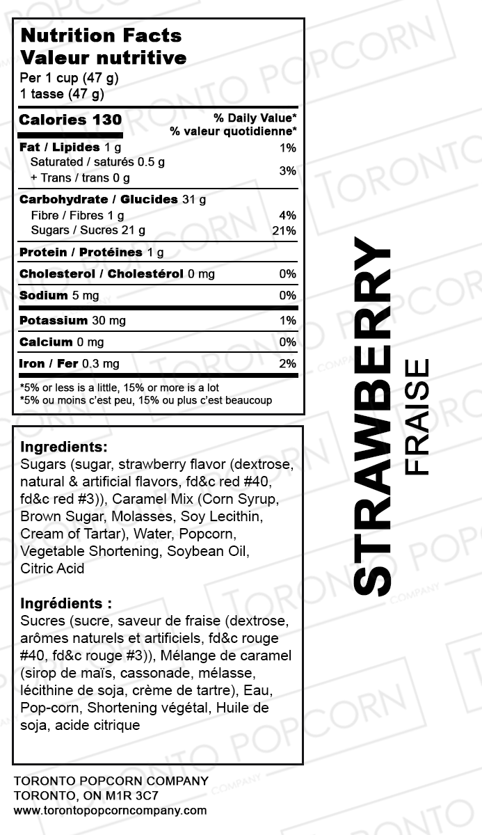Popcorn à la fraise