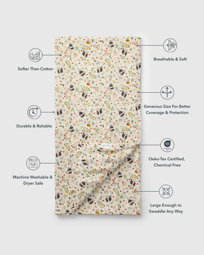 Muslin Swaddle - Bumble Bees