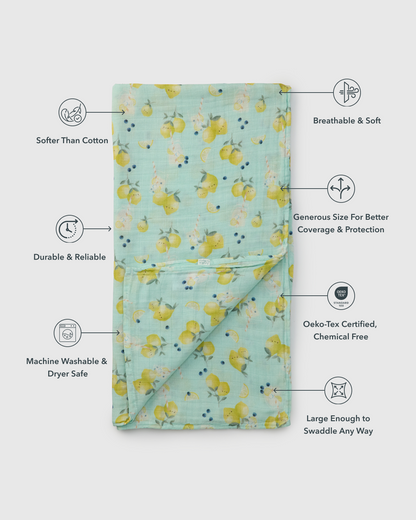 Muslin Swaddle - Lemon Squeezy