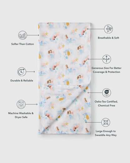 Muslin Swaddle - Mermaids