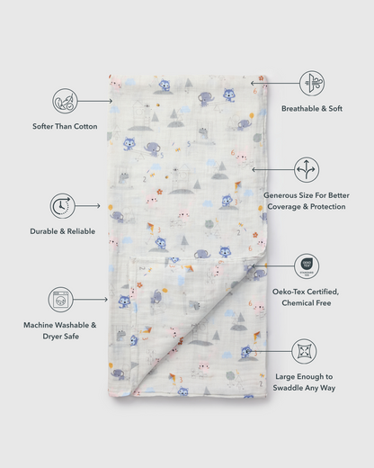 Muslin Swaddle - Mini Mathletes