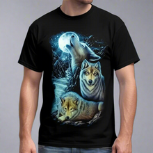 T-shirt homme loup hurlant phosphorescent BOL/Open Road