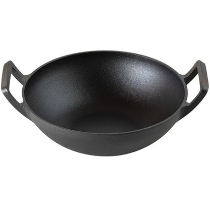 MAHARAJA T211K01 Cast Iron Karahi 26cm with Glass lid