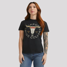 T-shirt DHCM Women’s Support Blue Collar Longhorn. T-shirt graphique SBC