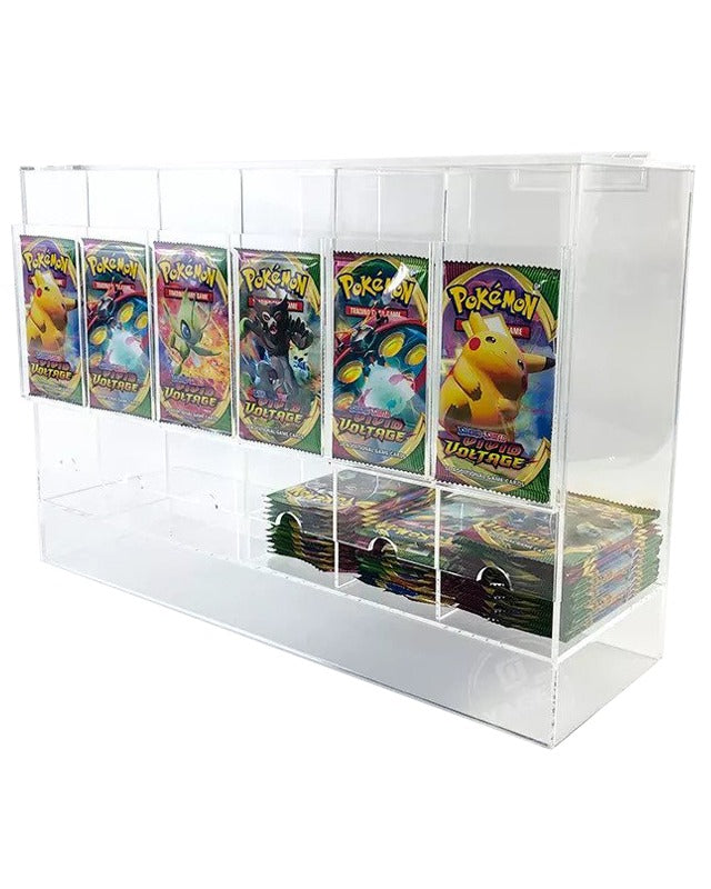 Distributeur de Présentoirs Acryliques EVORETRO 6 emplacements pour Paquets Boosters Pokémon - 4 Paquets