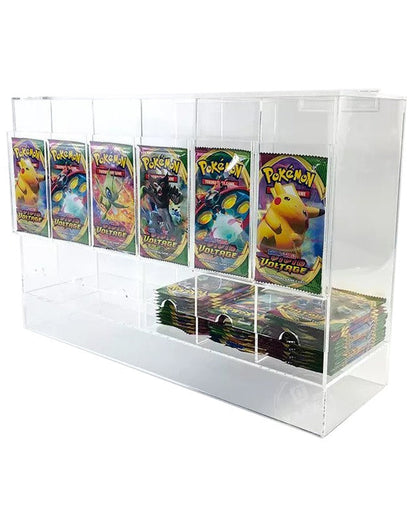 Distributeur de Présentoirs Acryliques EVORETRO 6 emplacements pour Paquets Boosters Pokémon - 4 Paquets