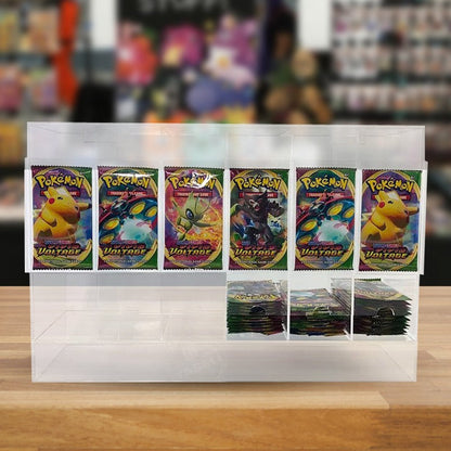 Distributeur de Présentoirs Acryliques EVORETRO 6 emplacements pour Paquets Boosters Pokémon - 4 Paquets