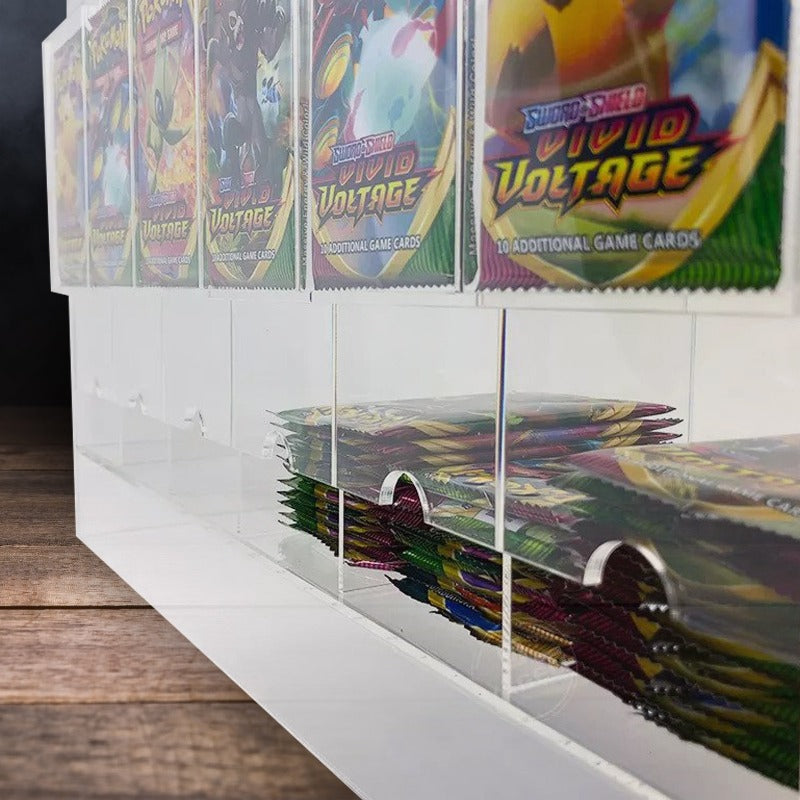 Distributeur de Présentoirs Acryliques EVORETRO 6 emplacements pour Paquets Boosters Pokémon - 4 Paquets