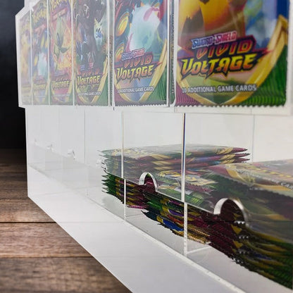 Distributeur de Présentoirs Acryliques EVORETRO 6 emplacements pour Paquets Boosters Pokémon - 4 Paquets