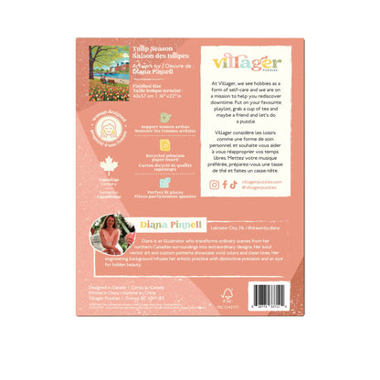 Tulip Season | 500-Piece Puzzle for Adults | Designed in Canada by Diana Pinnell