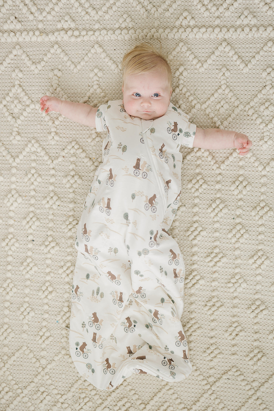 Baby Sleep Bag TENCEL™ 1.0 TOG - Bears on Bikes