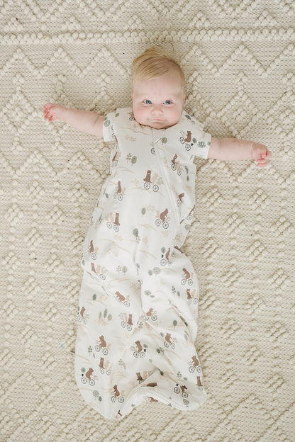 Baby Sleep Bag TENCEL™ 1.0 TOG - Bears on Bikes